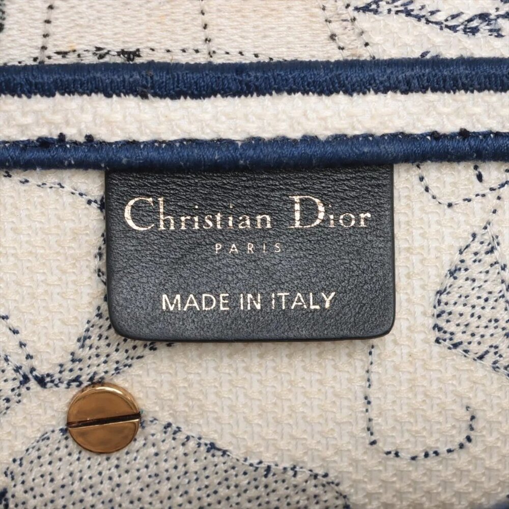 Christian Dior Saddle Bag canvas One shoulder bag navy x beige - Picture 7 of 9